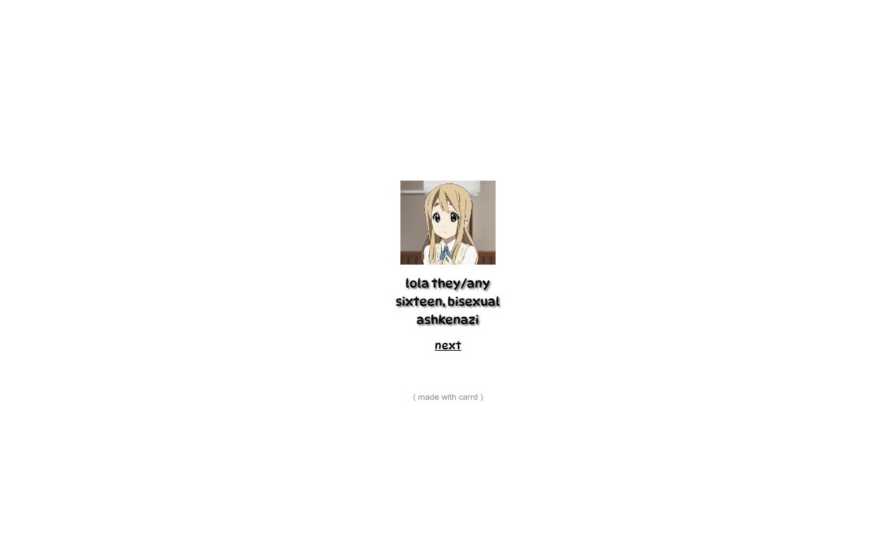 Carrd profile picture for @shoplifter